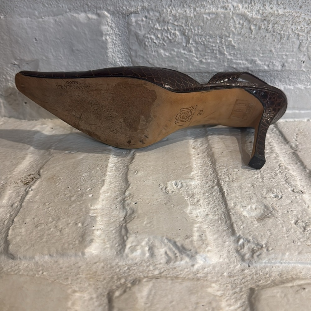 Gianni Milanesi Leather Sling Backs, 38. / 7.5 - Picture 5 of 7